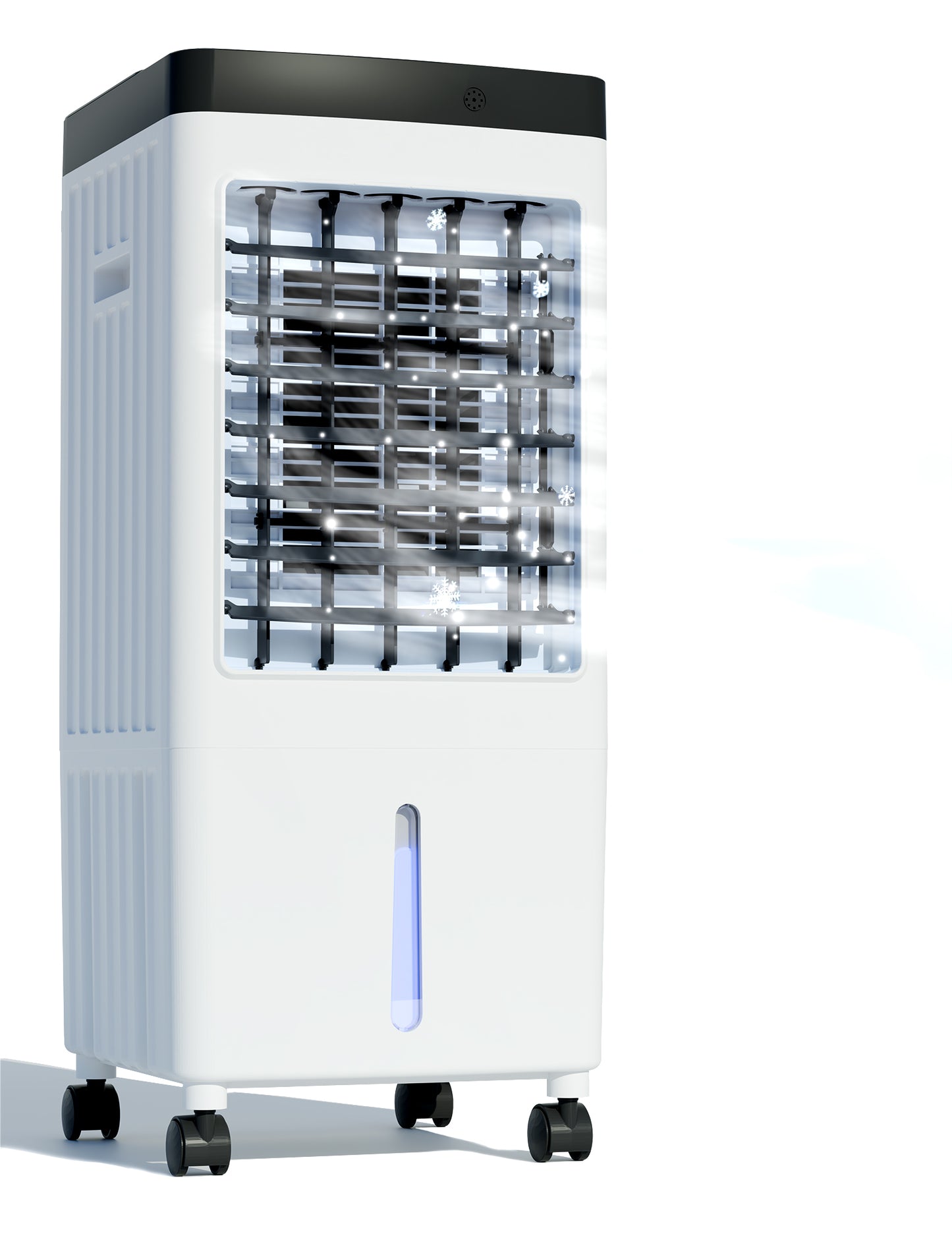 Portable Evaporative Air Cooler & Humidifier Fan, Energy Efficient Swamp Cooler with Remote, 3 Speeds, Timer - Indoor/Outdoor Cooling for Home, Room, Office, Low Energy AC Alternative