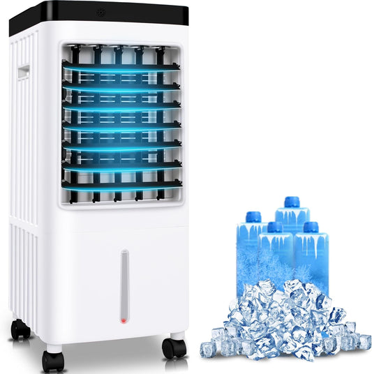 JOZERMADE 3-in-1 Evaporative Air Cooler, Swamp Cooler 12 Hour Timer,Humidification, Remote Control,for Office, Bedroom, Baby Room
